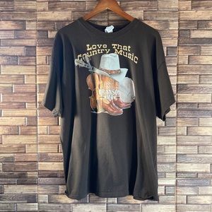 Mens 2XL Delta Brown “Love That Country” Branson Mo 100% Cotton T Shirt